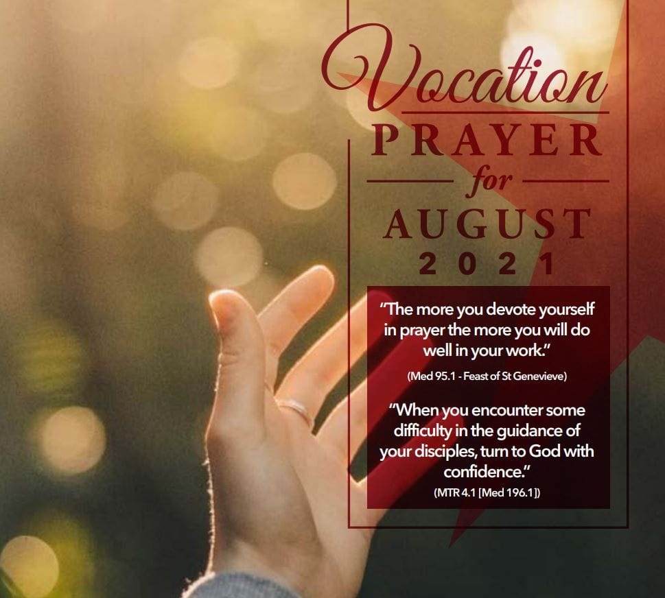 Vocations Prayer - August 2021 Vocations Prayer - August 2021
